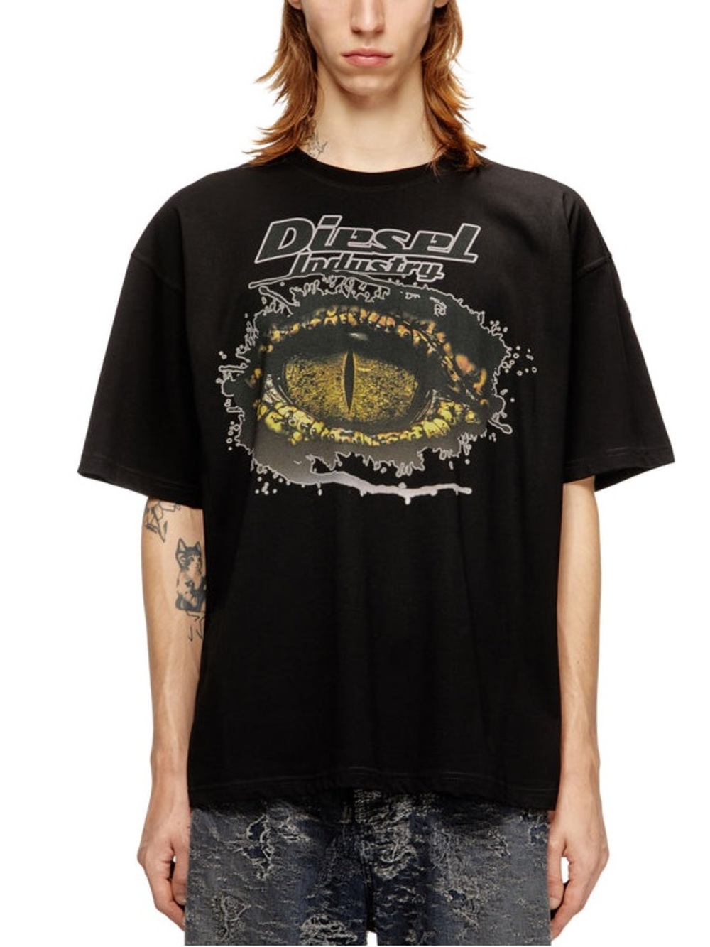 Diesel Cotton T-Shirt With Digital Print